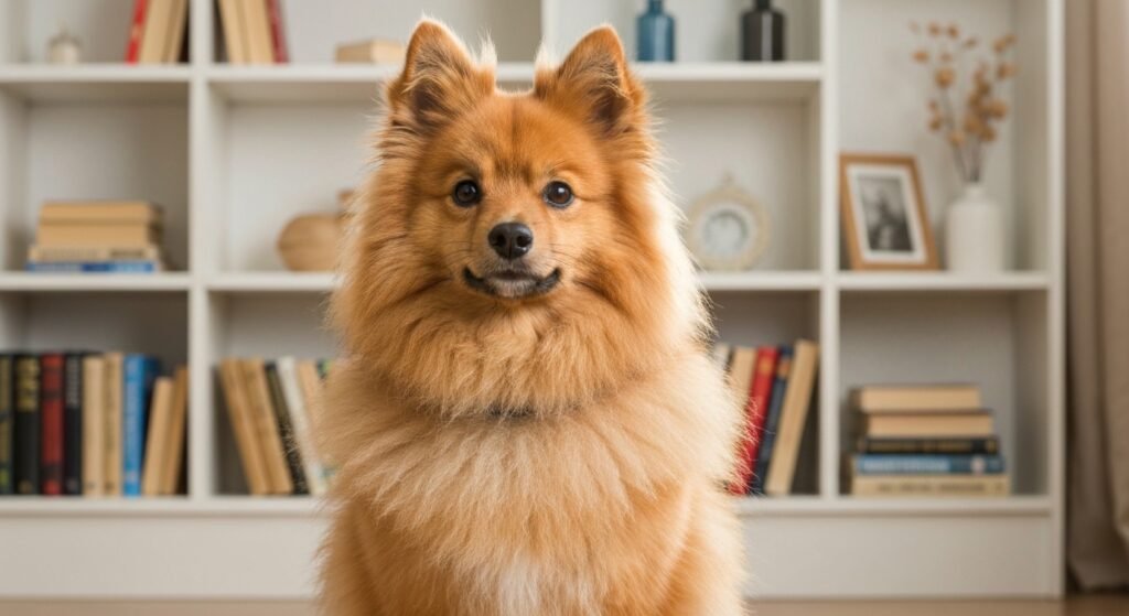 Spitz Alemão com pelagem exuberante